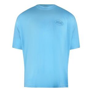 Diesel Mens Monotone Logo Cotton T-Shirt / Blue